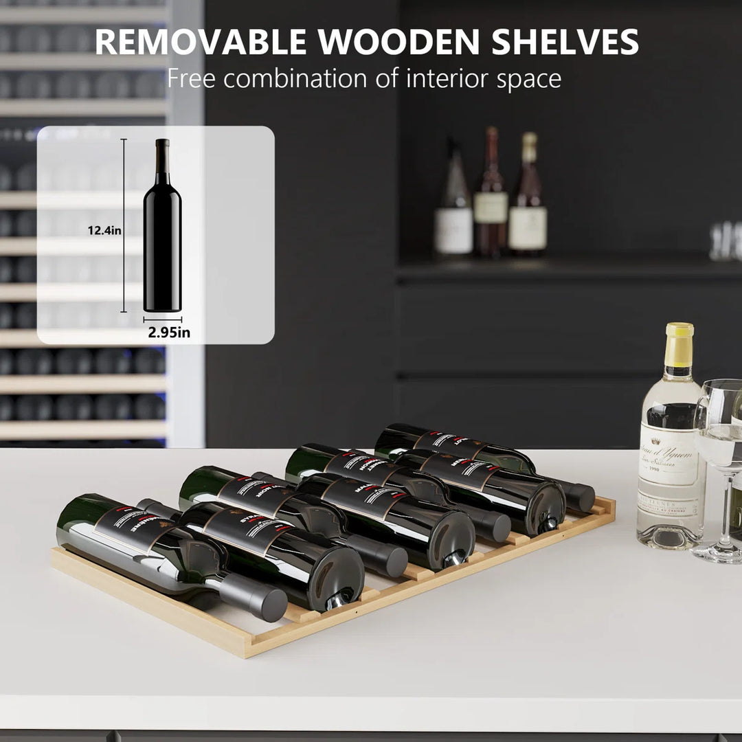 18" 111 Bottles Dual Zone Built-in/Freestanding Wine and Beverage Refrigerator